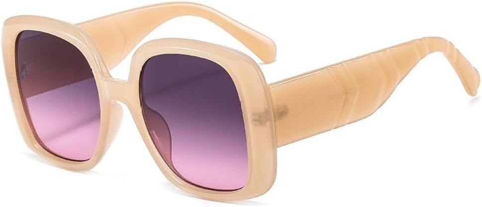 

Солнцезащитные очки большого размера 2027 года в винтажном стиле для женщин, модные солнцезащитные очки с защитой от УФ-излучения UV400 для мужчин и женщин MTZJH, Champagne