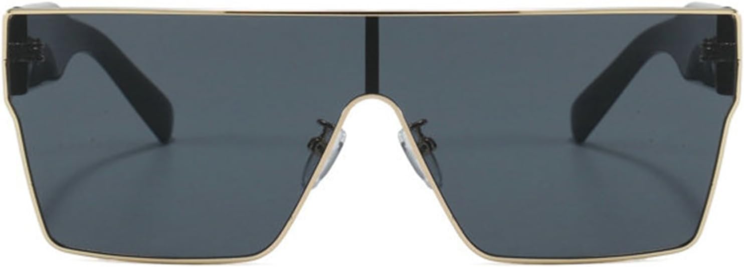 

Женские солнцезащитные очки без оправы квадратной формы с градиентным переходом цвета, большие металлические солнцезащитные очки с плоской верхней частью, мужские винтажные солнцезащитные очки helena, C1