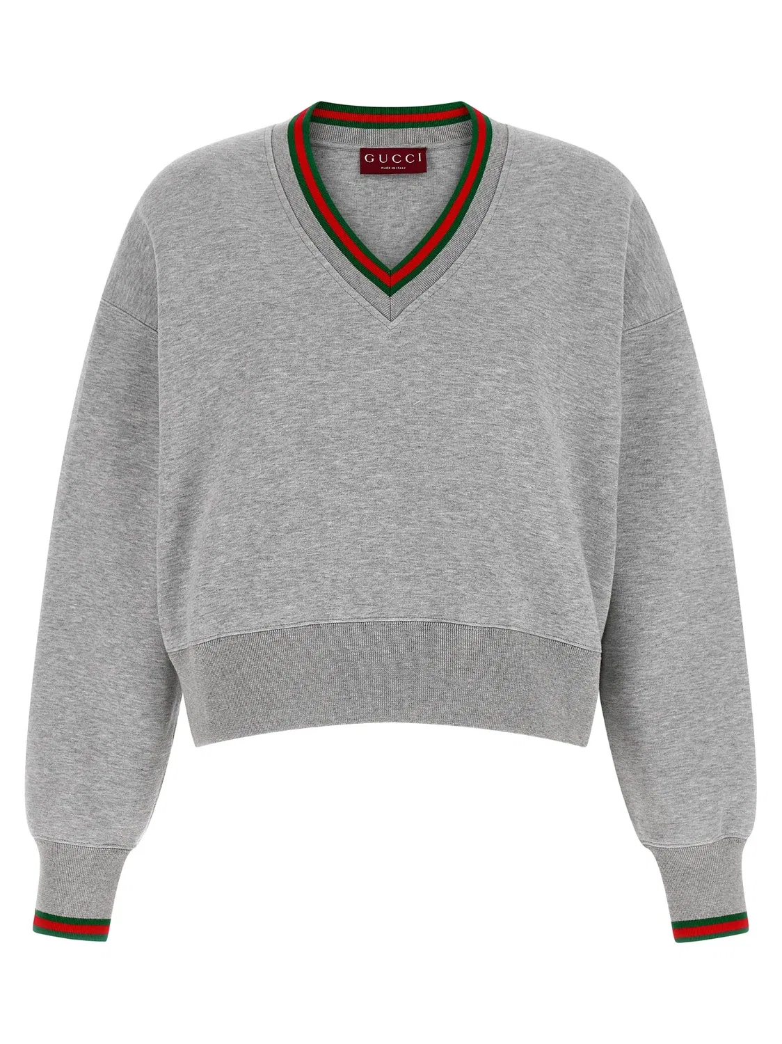 Свитшот GUCCI Web, смешанный состав, серый