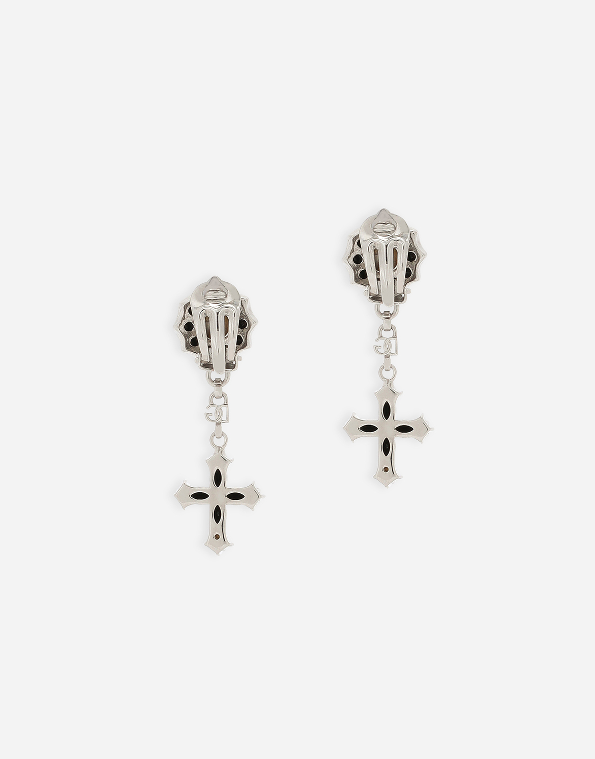 Серьги-подвески с крестами DOLCE & GABBANA, черный — фото 3