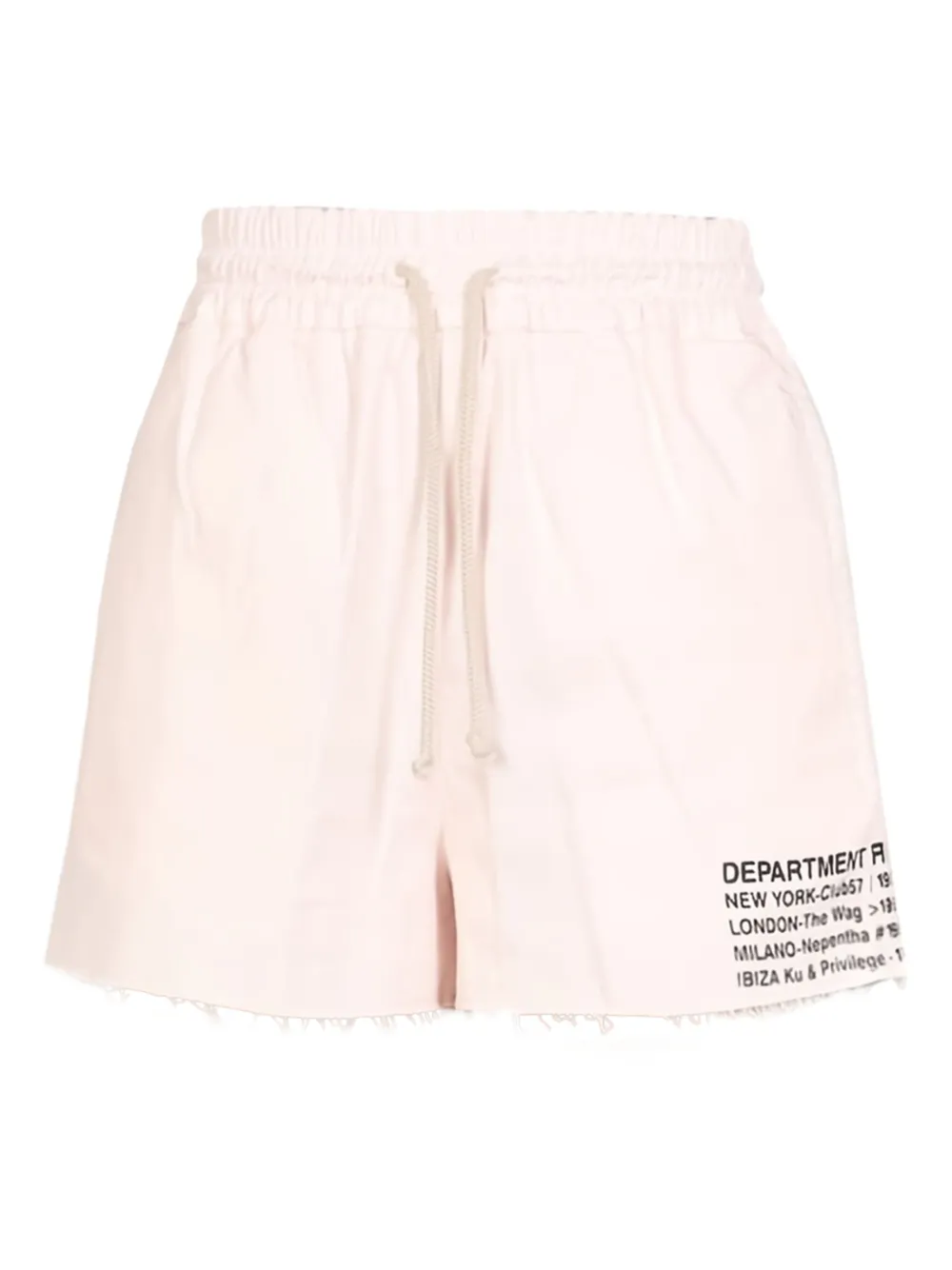 

Шорты с кулиской и необработанным краем Department 5, розовый