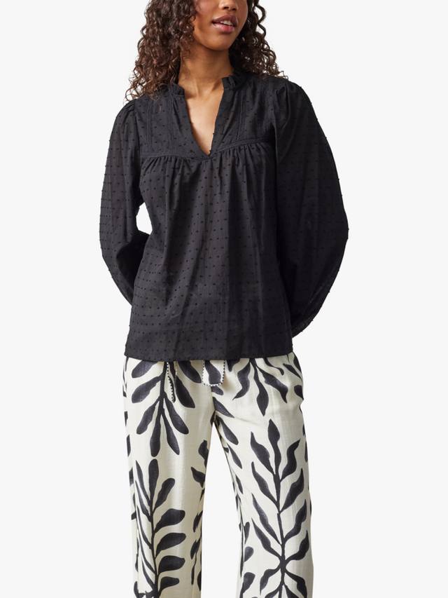 

Блузка с рюшами Venisa Sisters Point, Black