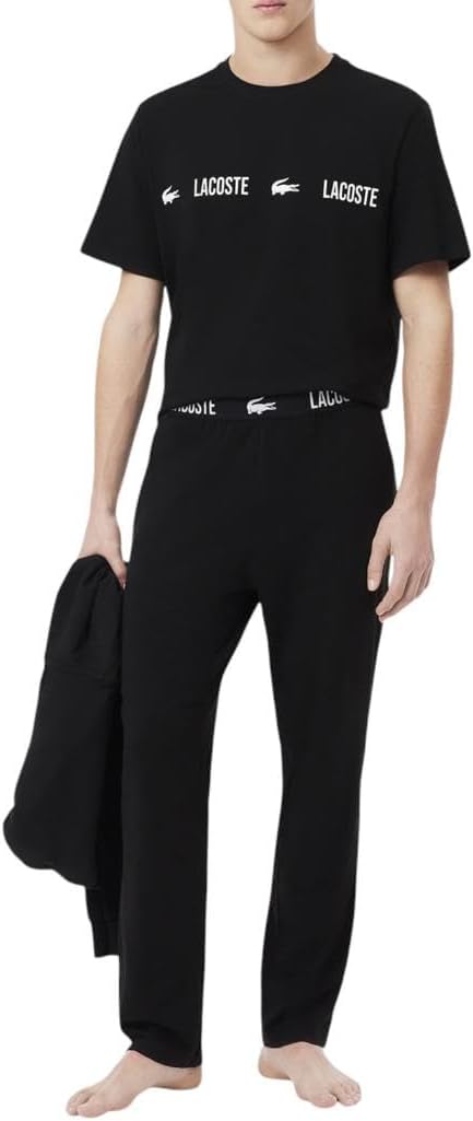 Брюки Lacoste Straight Fit, пижамные брюки для мужчин, черный — фото 2