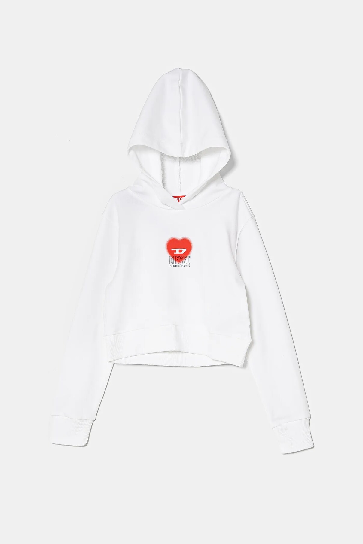 

Детская толстовка из хлопка SCUOREHOOD Sweat-Shirt Diesel, белый