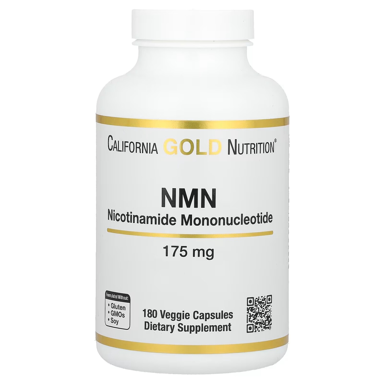 

California Gold Nutrition NMN 175 мг 180 растительных капсул
