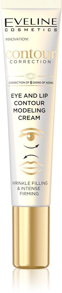 

Укрепляющий и подтягивающий увлажняющий крем для коррекции контуров глаз и губ Eveline Cosmetics, 20 мл
