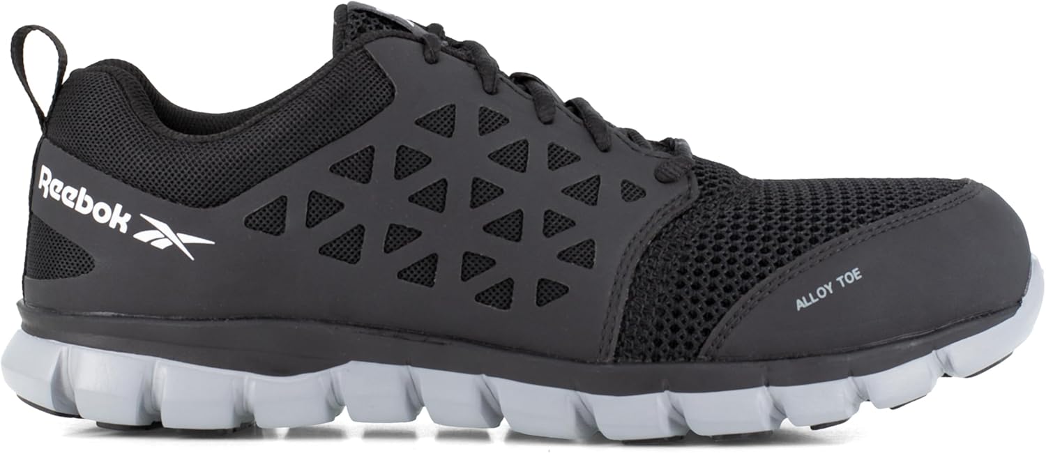 Мужские рабочие кроссовки Reebok Work Sublite Cushion с электрозащитным носком из сплава - черные, черный — фото 3