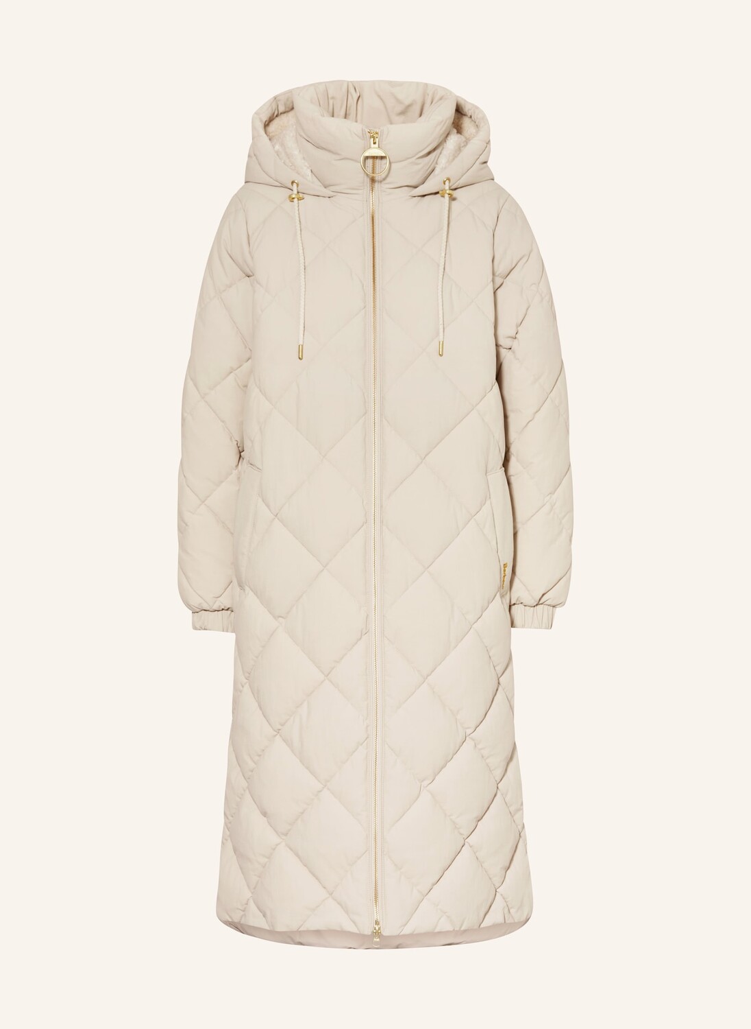 

Стеганое пальто Kirkton с искусственным мехом Barbour, бежевый