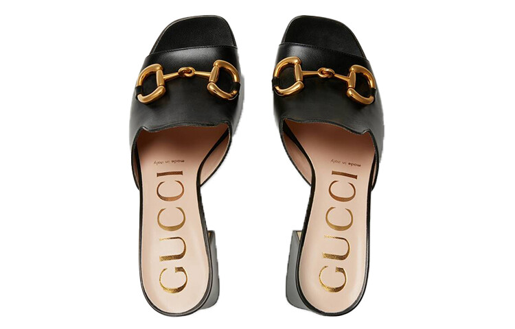 Туфли на высоком каблуке женские черные Gucci — фото 3