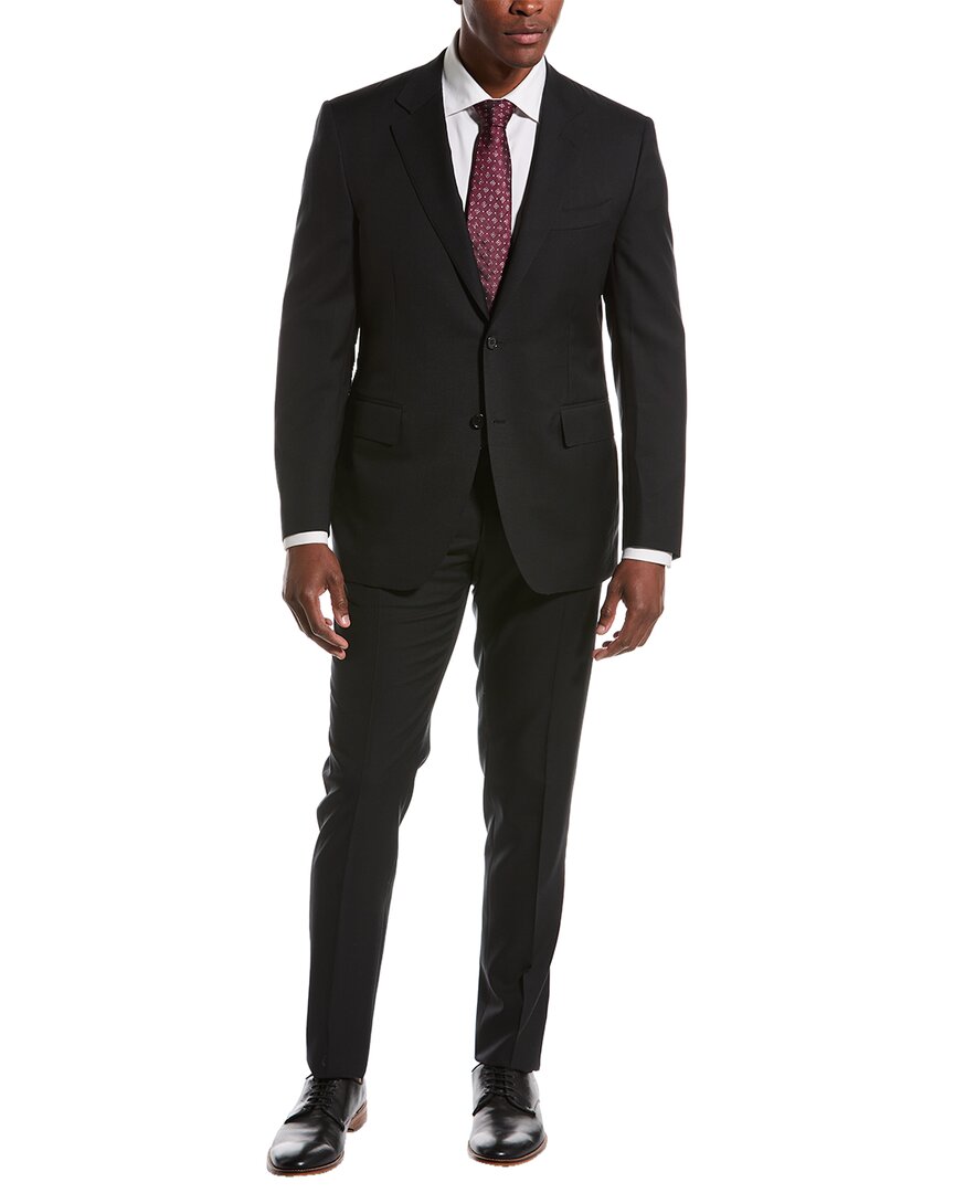 

Костюм Canali из 2-х шерстяных тканей, черный
