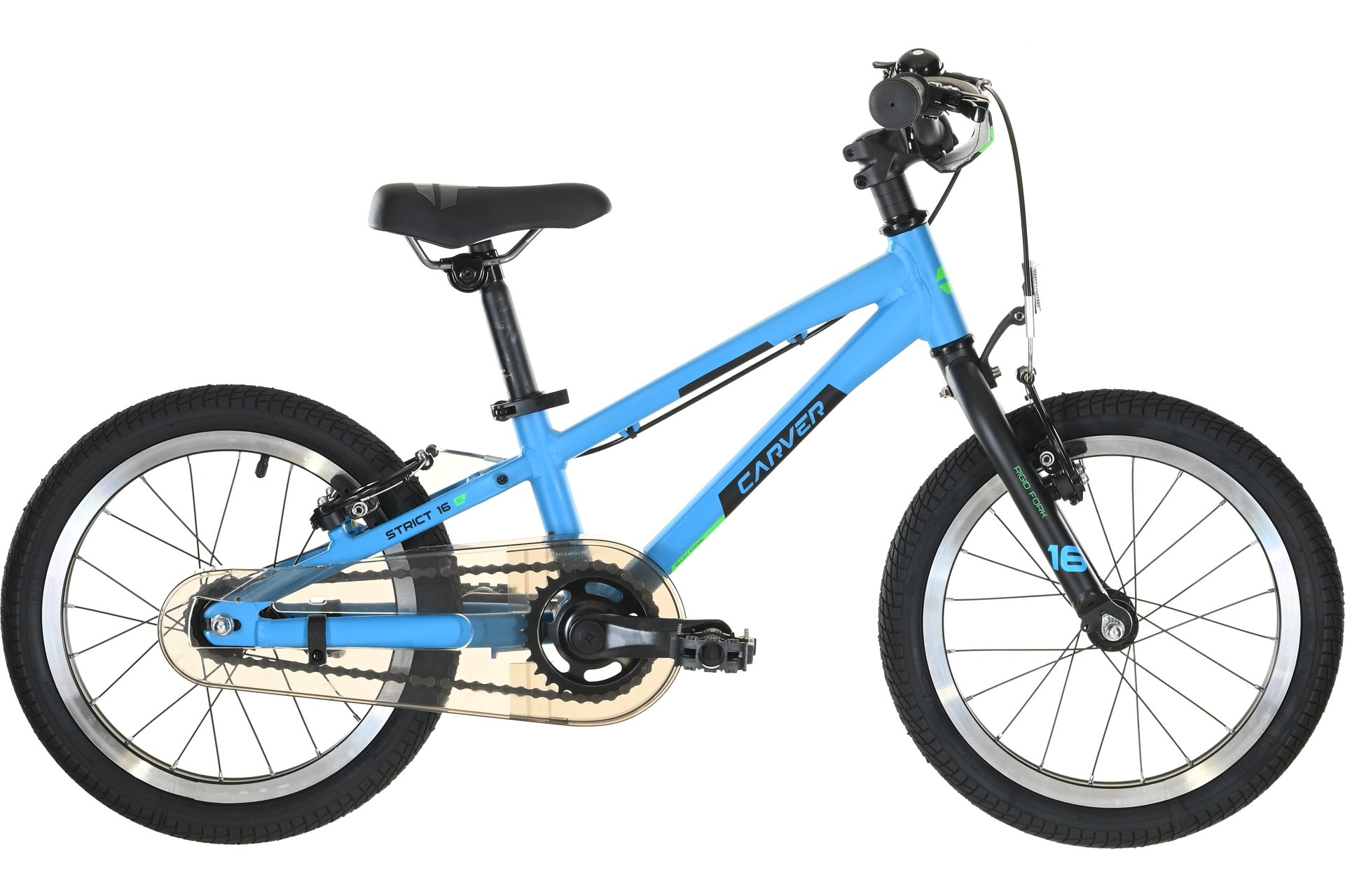

Детский велосипед Carver Strict 16 - 16 дюймов - Diamant - 2024, цвет Blau|neon blue/black/neon green