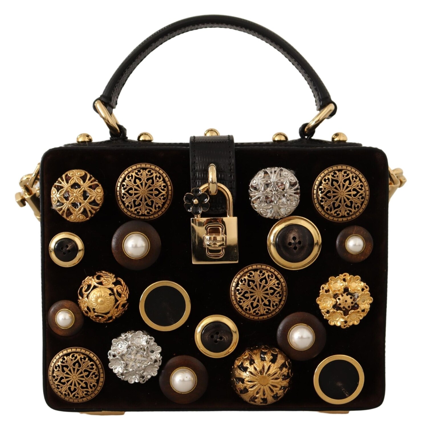 

Сумка-коробка из кожи игуаны Enchanted Velvet Dolce & Gabbana, коричневый