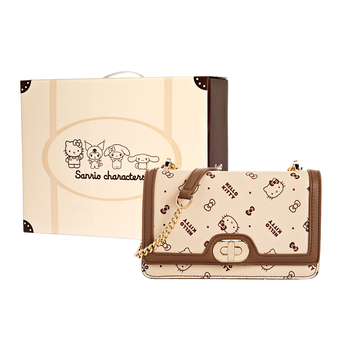

Sanrio Сумка через плечо Hello Kitty из искусственной кожи, Brown