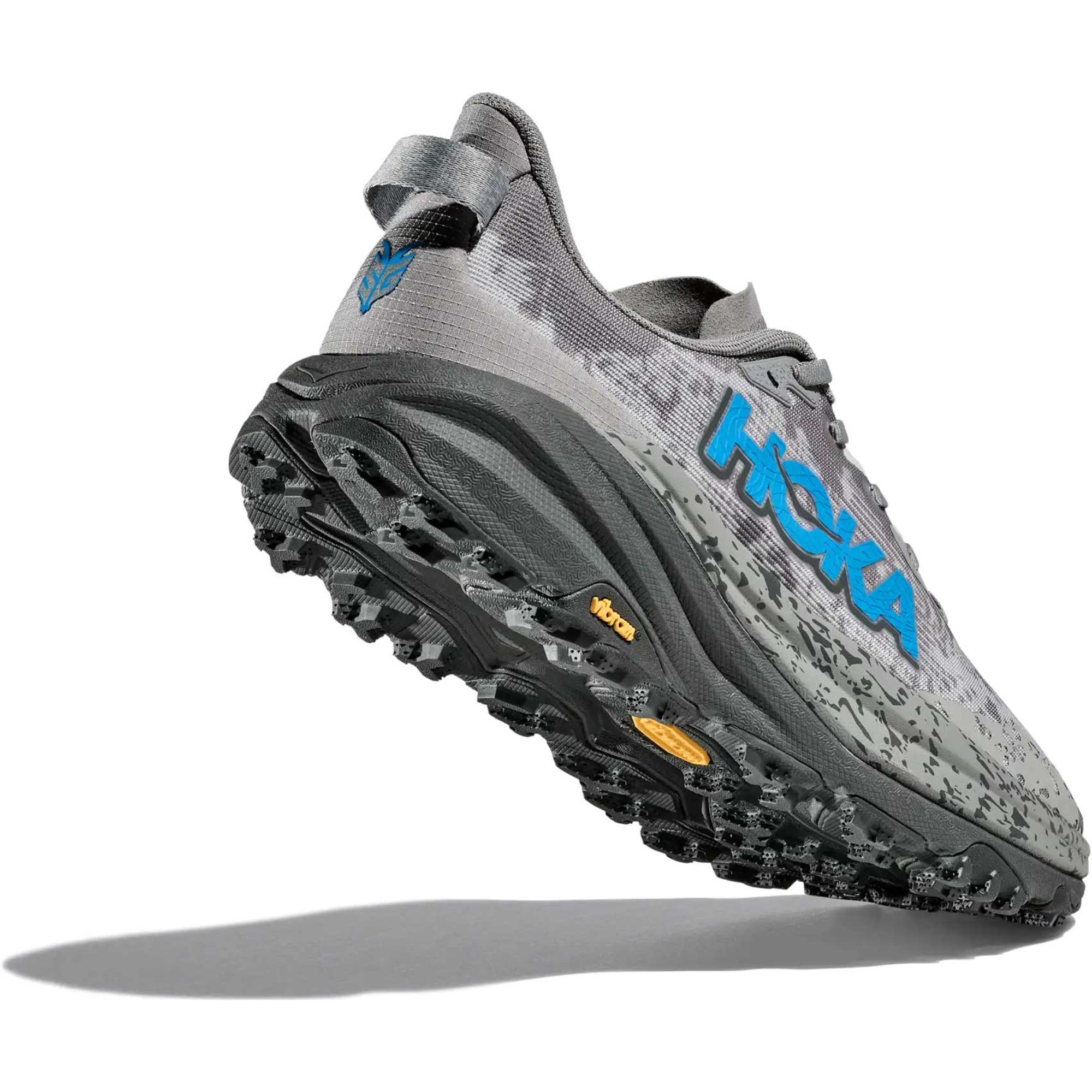 Мужские кроссовки для трейлраннинга Speedgoat 6 HOKA, Galactic Grey/Hoka Blue — фото 4