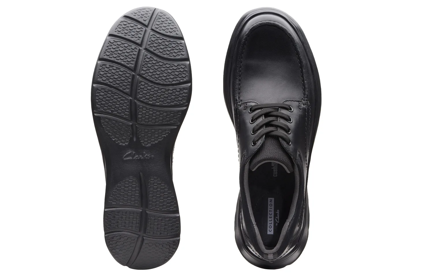 Clarks Повседневные кожаные туфли мужские low top черные — фото 4