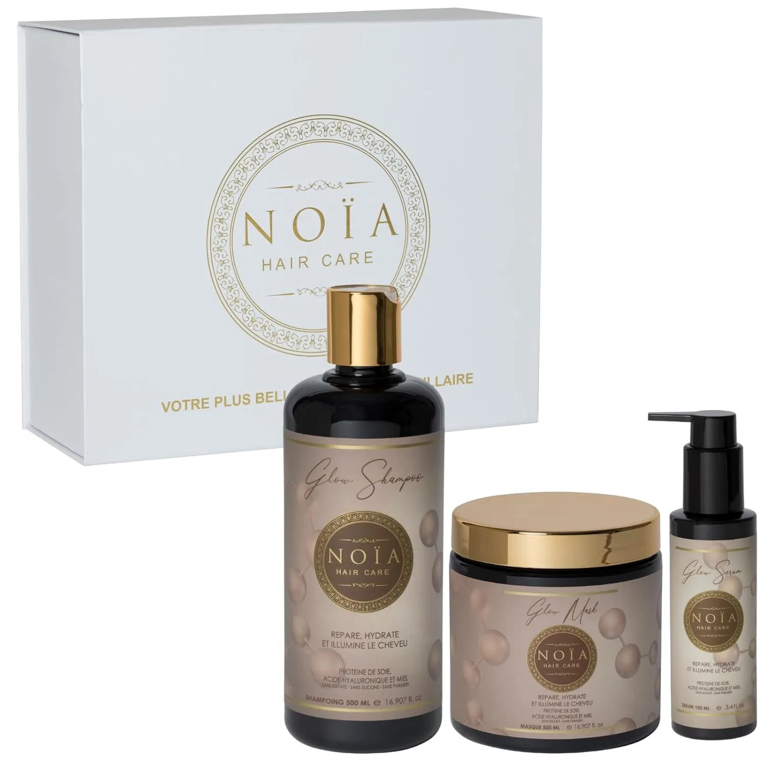 Набор для ухода за волосами «Prestige Hair Routine Glow» от Noia Hair Set Noia Paris