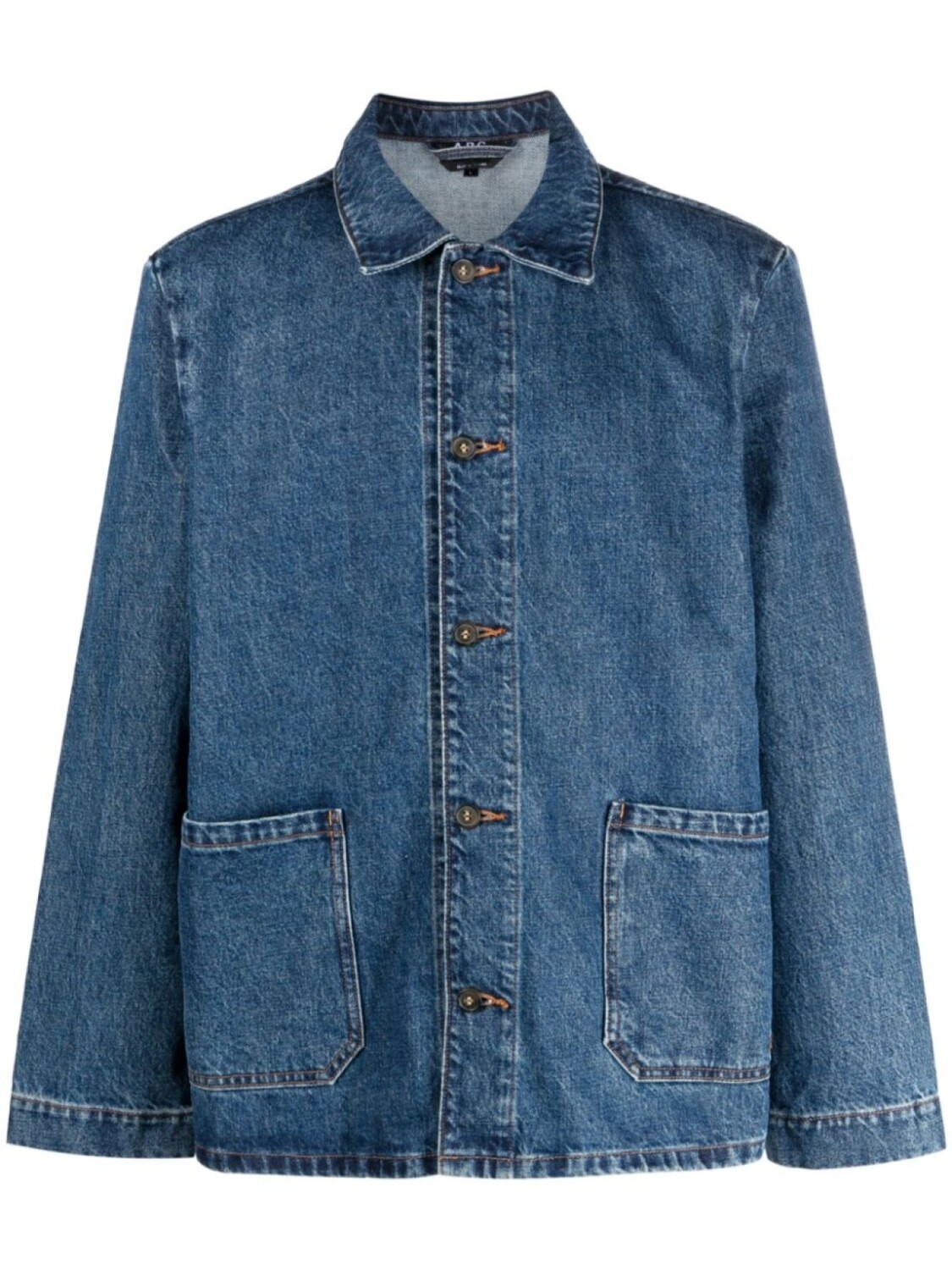 

A.P.C. джинсовая куртка с накладными карманами, синий