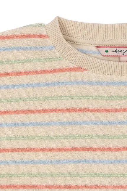 Блуза детская с рифленой вязкой Itty Rib Sweat Shirt Konges Sløjd, мультиколор — фото 3