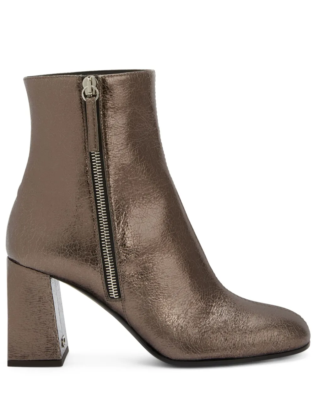 Ботильоны Sveva 80 с эффектом металлик Giuseppe Zanotti, серый