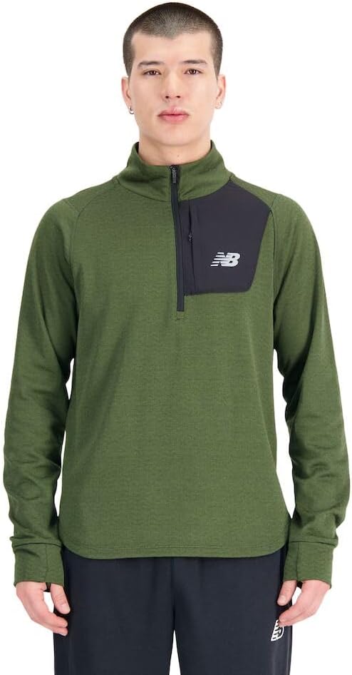 

New Balance мужские Nb Heat Grid Half Zip 22, Kombu Heather