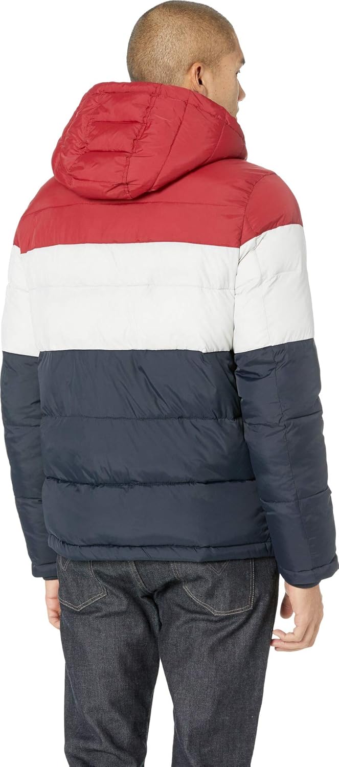 Мужская куртка-пуховик Tommy Hilfiger с капюшоном (стандартная и для больших и высоких), Red/White/Midnight — фото 3
