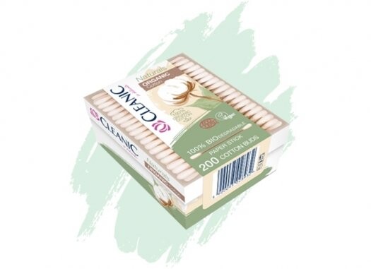 Ватные палочки Cleanic Naturals 200 шт, прямой порошок PAP (сахарный тростник) — фото 2