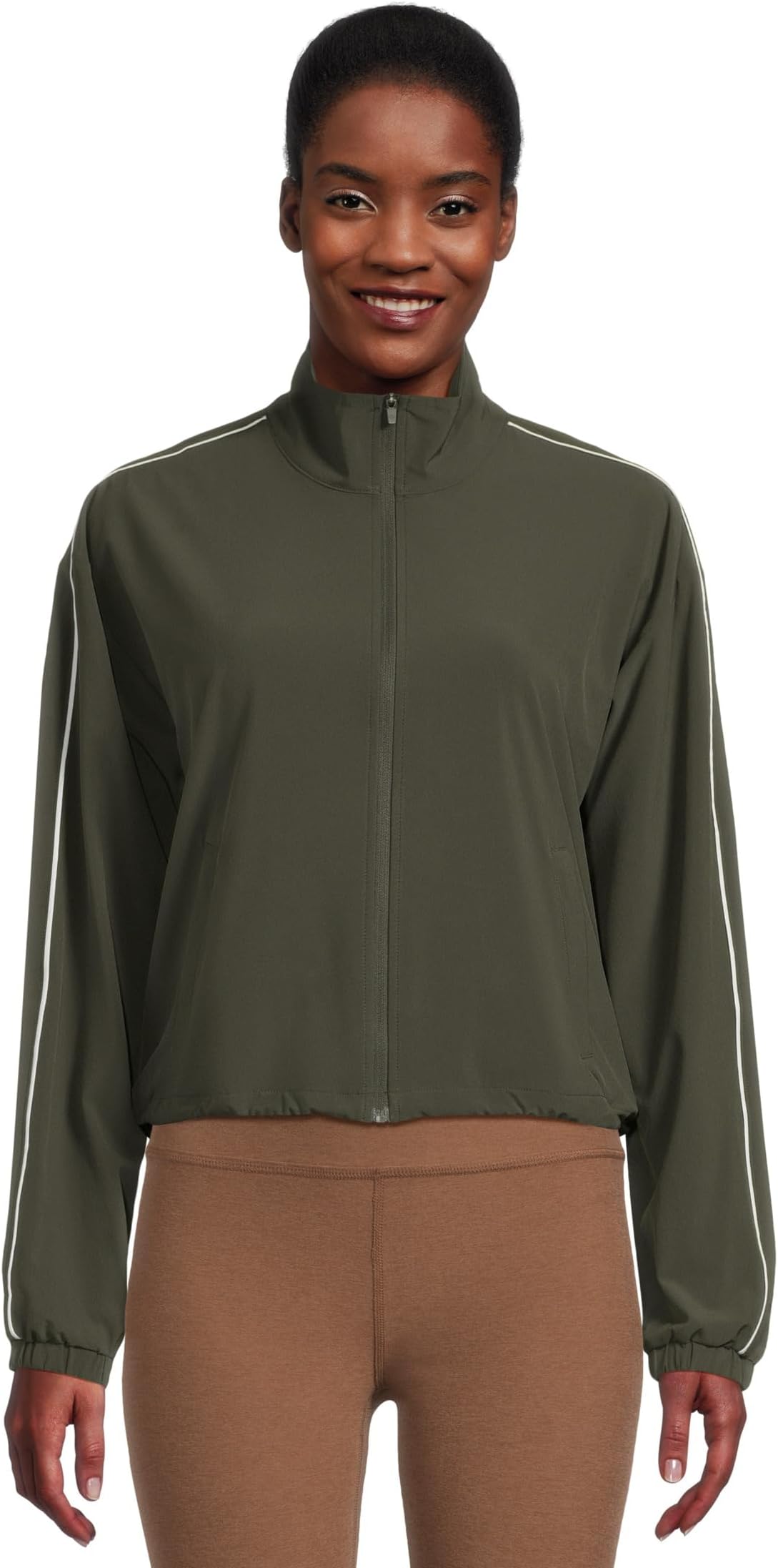 

Куртка Beyond Yoga Track Jacket, цвет Olive Ink