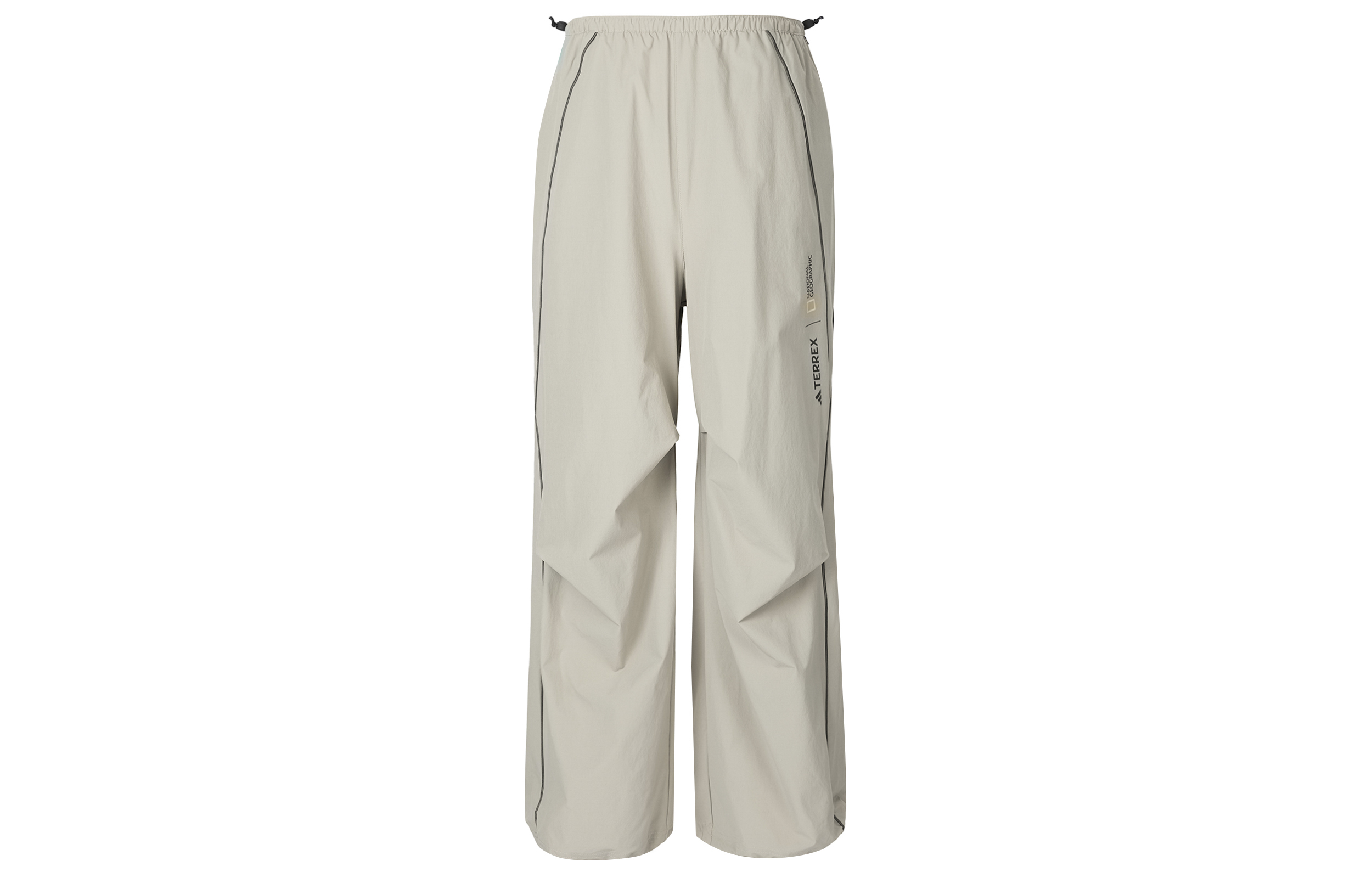 Adidas National Geographic спортивные вязаные брюки женские светло-кунжутные серо-коричневые — фото 3