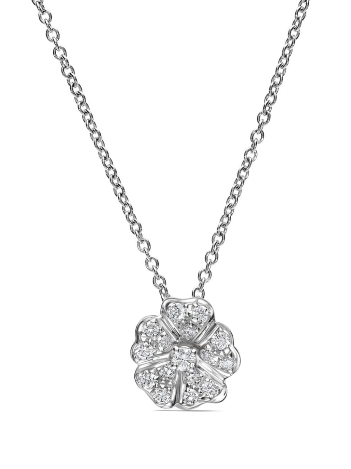 

Колье Floral из белого золота с бриллиантами LEO PIZZO, серебряный