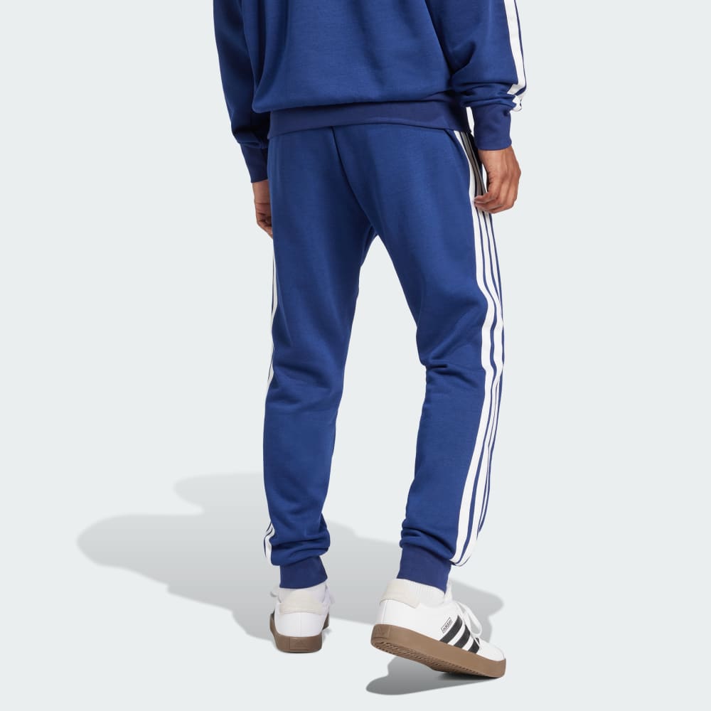 Спортивные брюки Adidas Essentials 3-Stripes Fleece Pants, цвет Dark Blue/White — фото 2