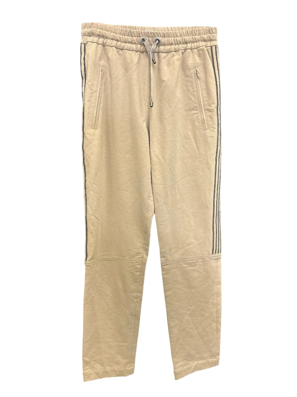 

Брюки с кулиской и лампасами Brunello Cucinelli, нейтральный