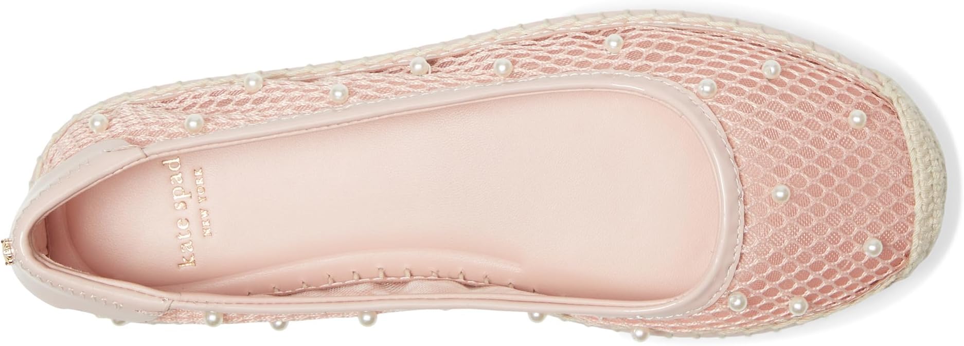 Балетки Kate Spade New York Pearl Fishnet Espadrille Ballet Flat, Mochi Pink — фото 2