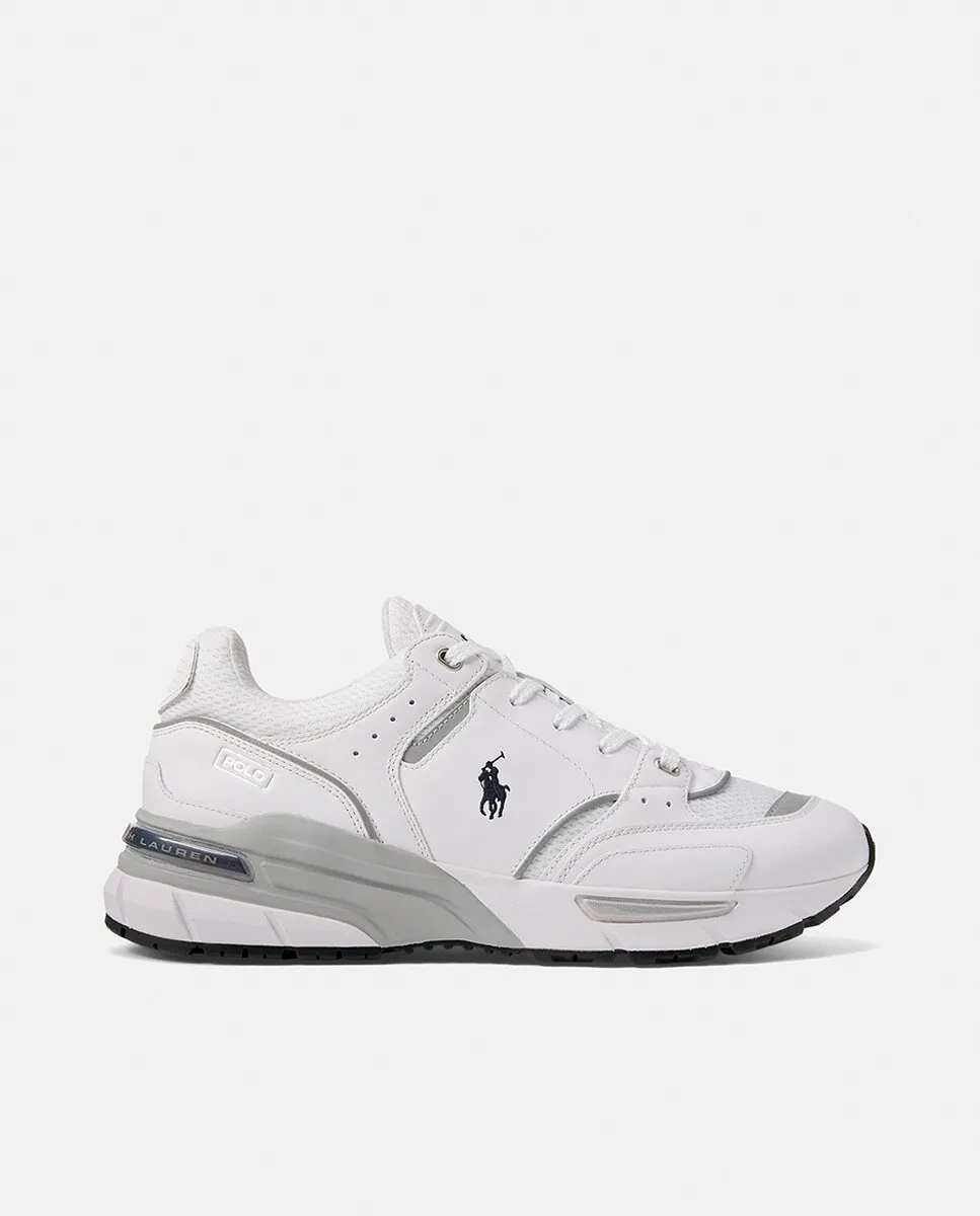 

TRACKSTER 250 мужские низкие кожаные кроссовки Polo Ralph Lauren, цвет Piel Blanco