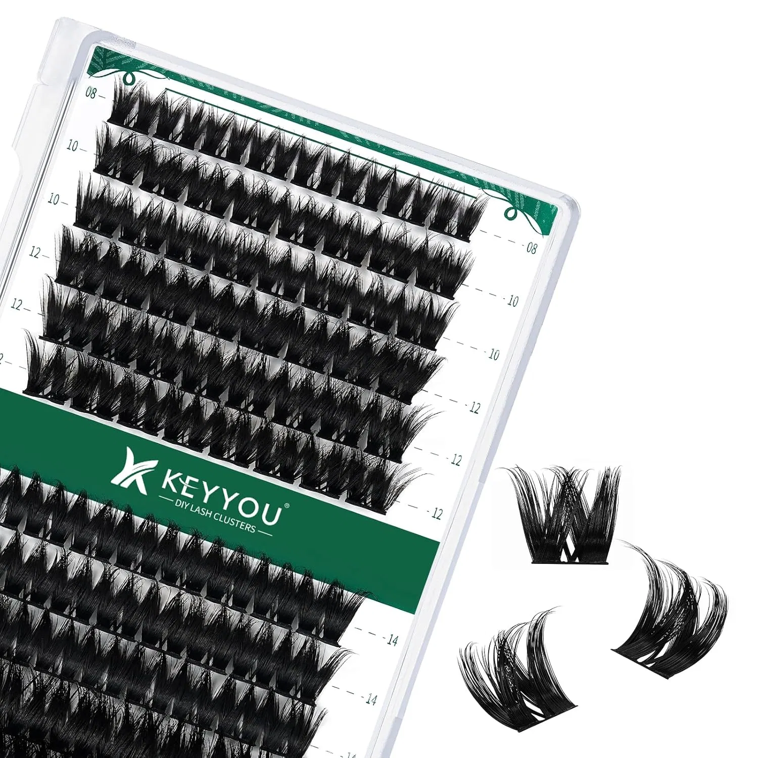 Набор накладных ресниц-пучков «Volume Natural Soft» 8-16 мм микс от KEYYOU Keyyou, Y10