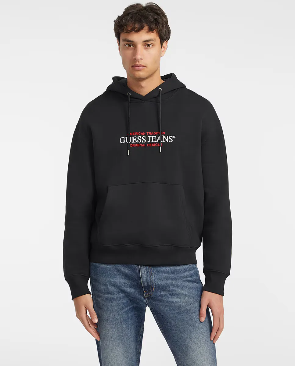 

Толстовка с капюшоном Guess Jeans, черный