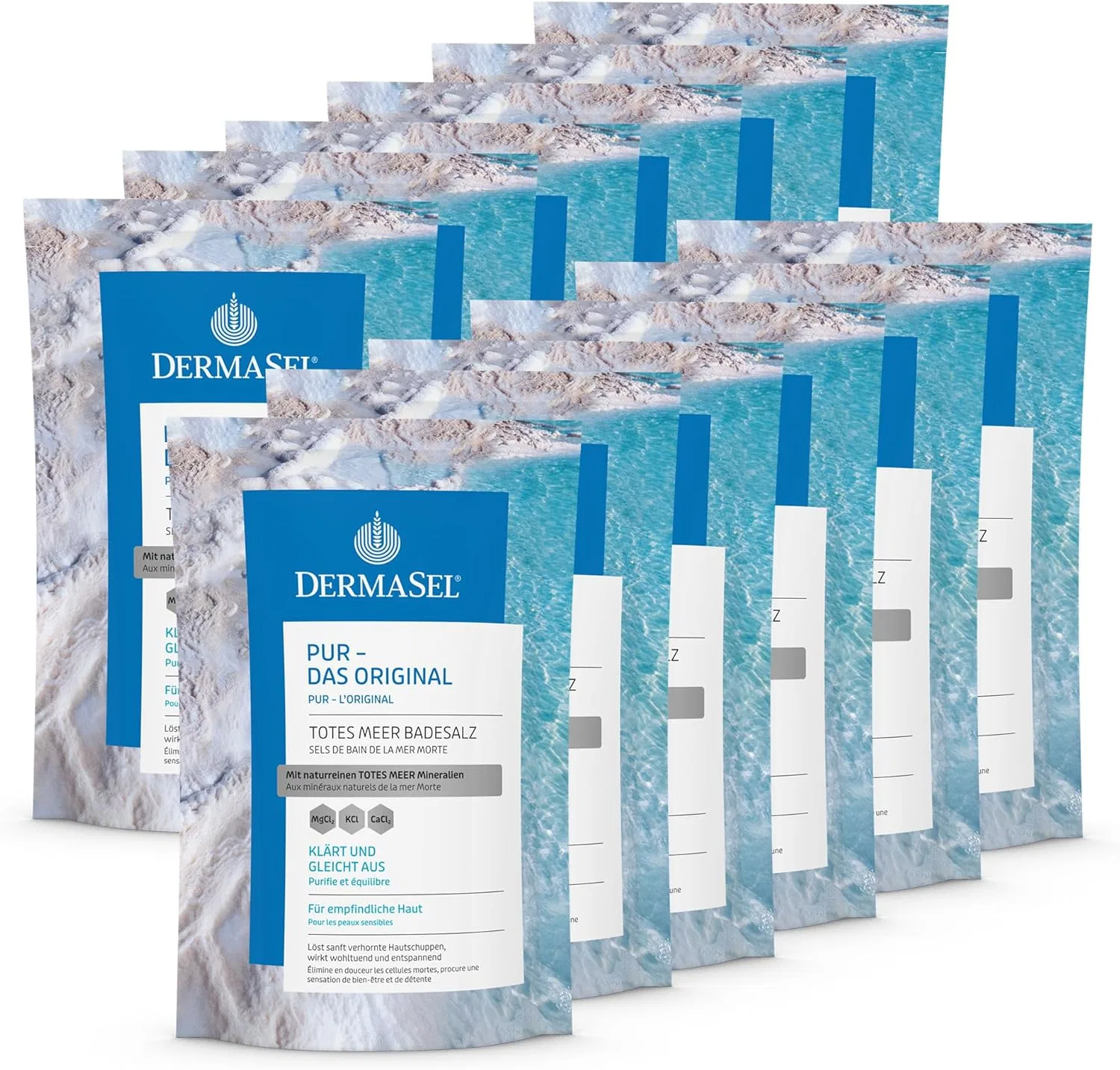 Соль для ванн «Dead Sea Pure» от DERMASEL, 12 x 500 г Dermasel