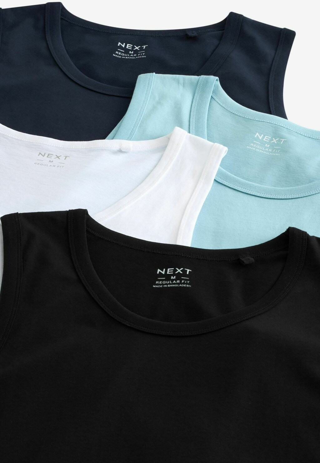 Топ 4 Pack Regular Fit Next, черный темно-синий белый — фото 2