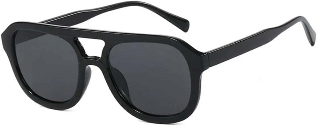 

Солнцезащитные очки с защитой UV400 | Двойная перемычка, панк, разноцветные линзы | для женщин и мужчин, для занятий спортом на открытом воздухе и вождения (белый, черный) LXLHWN, Black Black