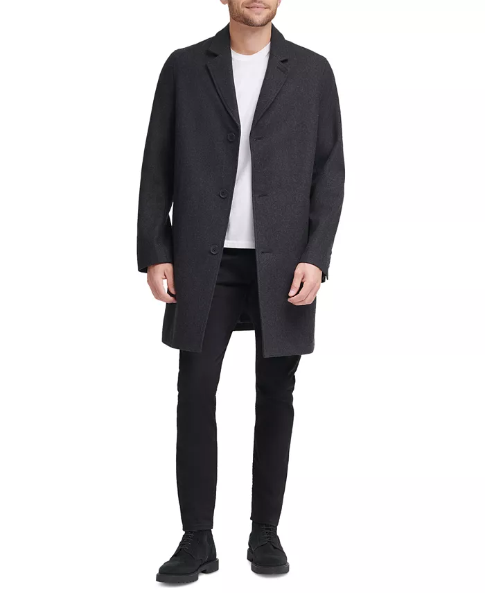 

Мужское пальто классического кроя Melton Cole Haan, серый