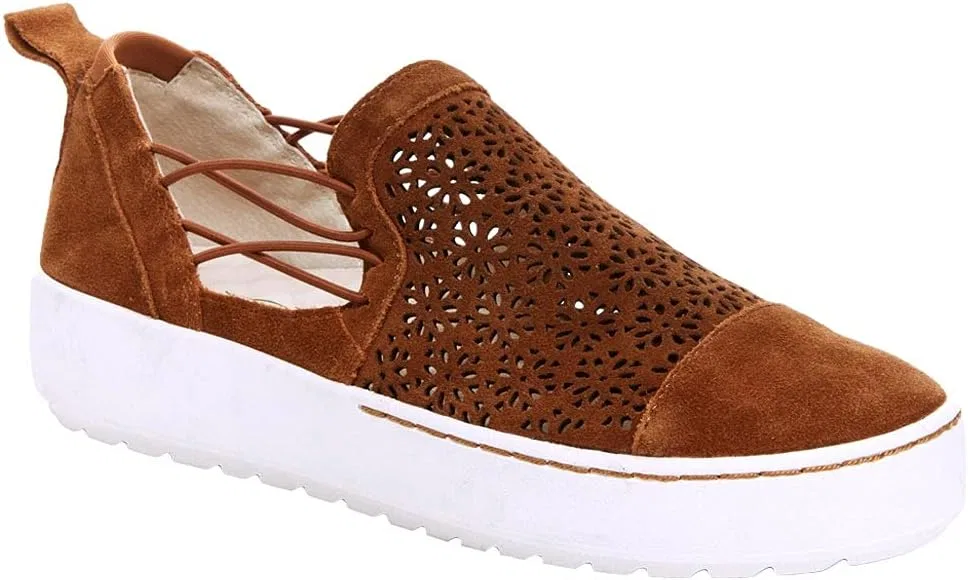Кроссовки Jambu Originals Erin из перфорированной замши, модель 690-951, Whiskey — фото 2