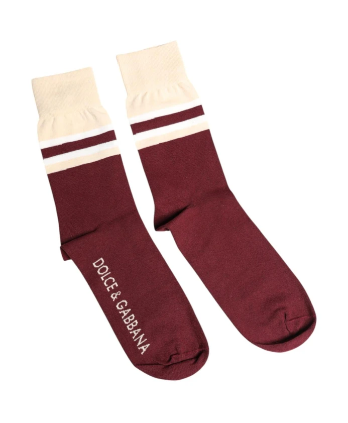 

Носки до середины икры с логотипом, бордового цвета. Dolce & Gabbana, красный