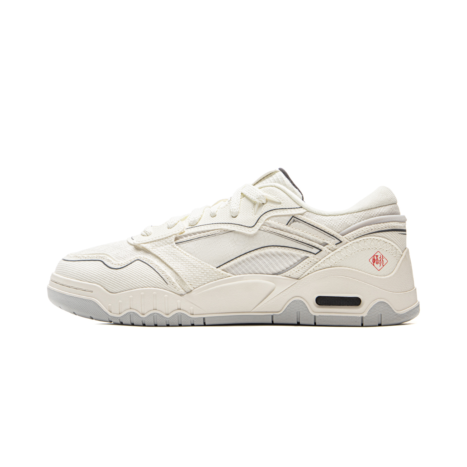 

LINING Мужские кроссовки для скейтбординга Moon White 3 с амортизацией, противоскользящие, износостойкие, низкие, цвет шампанского