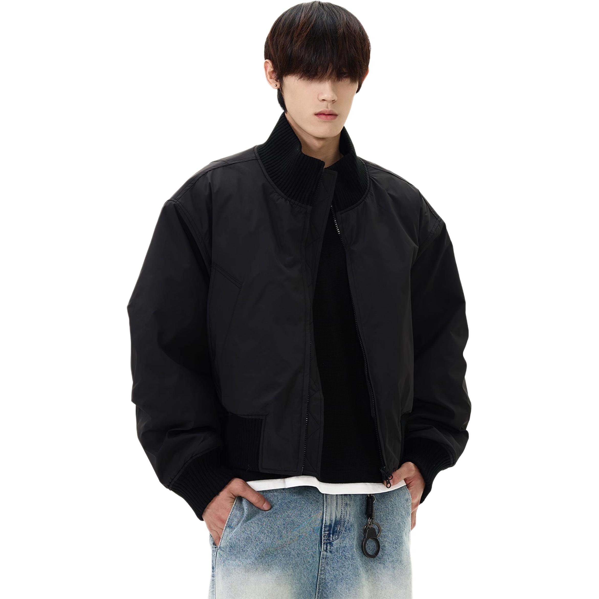 

ZIAREL Куртка Unisex Black Stand Collar Moderate