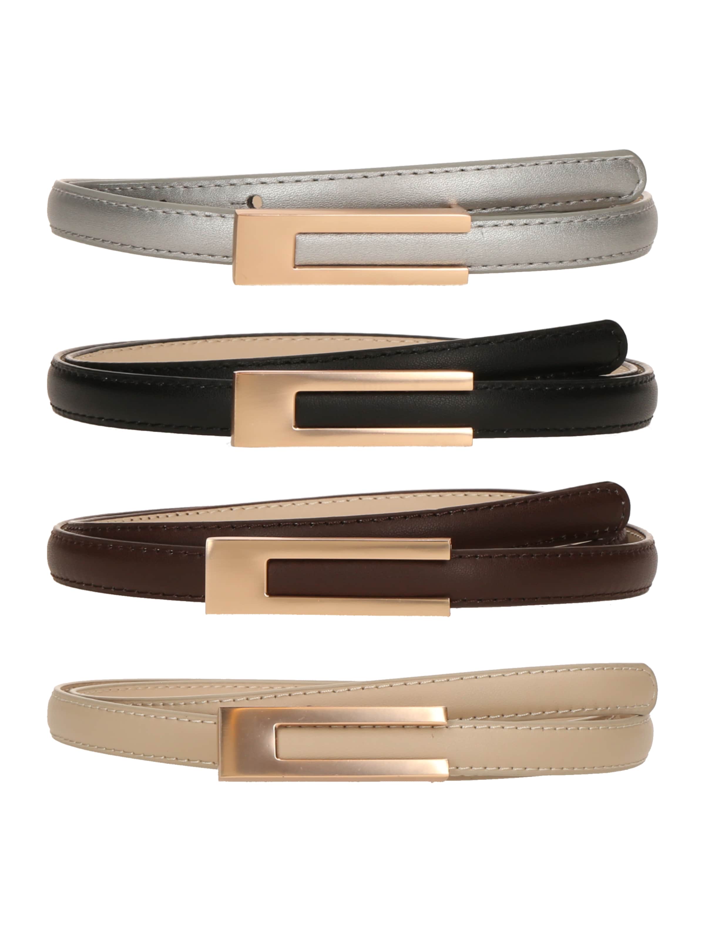 

Studioselect Ремень в цветах беж, коричневый, серебристо-серый, черный