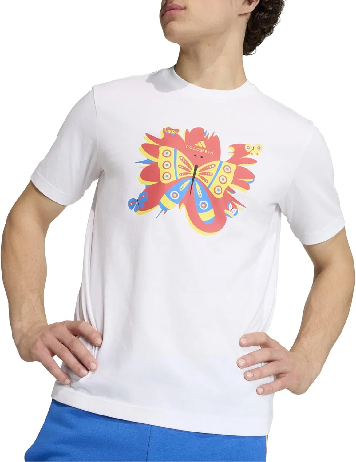 Футболка adidas Colombia Alphaskin, белый — фото 4
