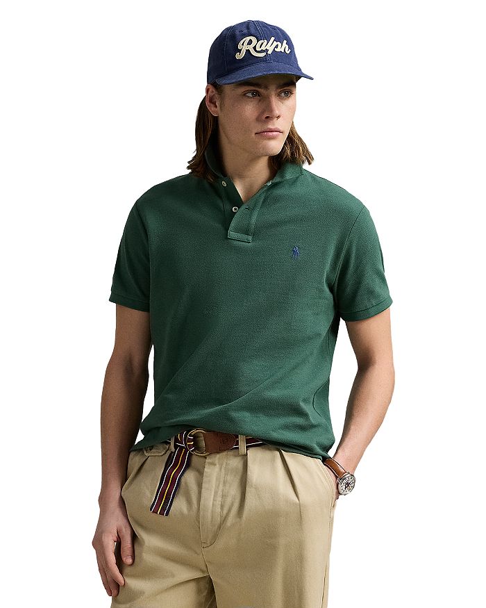

Кастомная облегающая поло с сетчатыми вставками Polo Ralph Lauren, зеленый