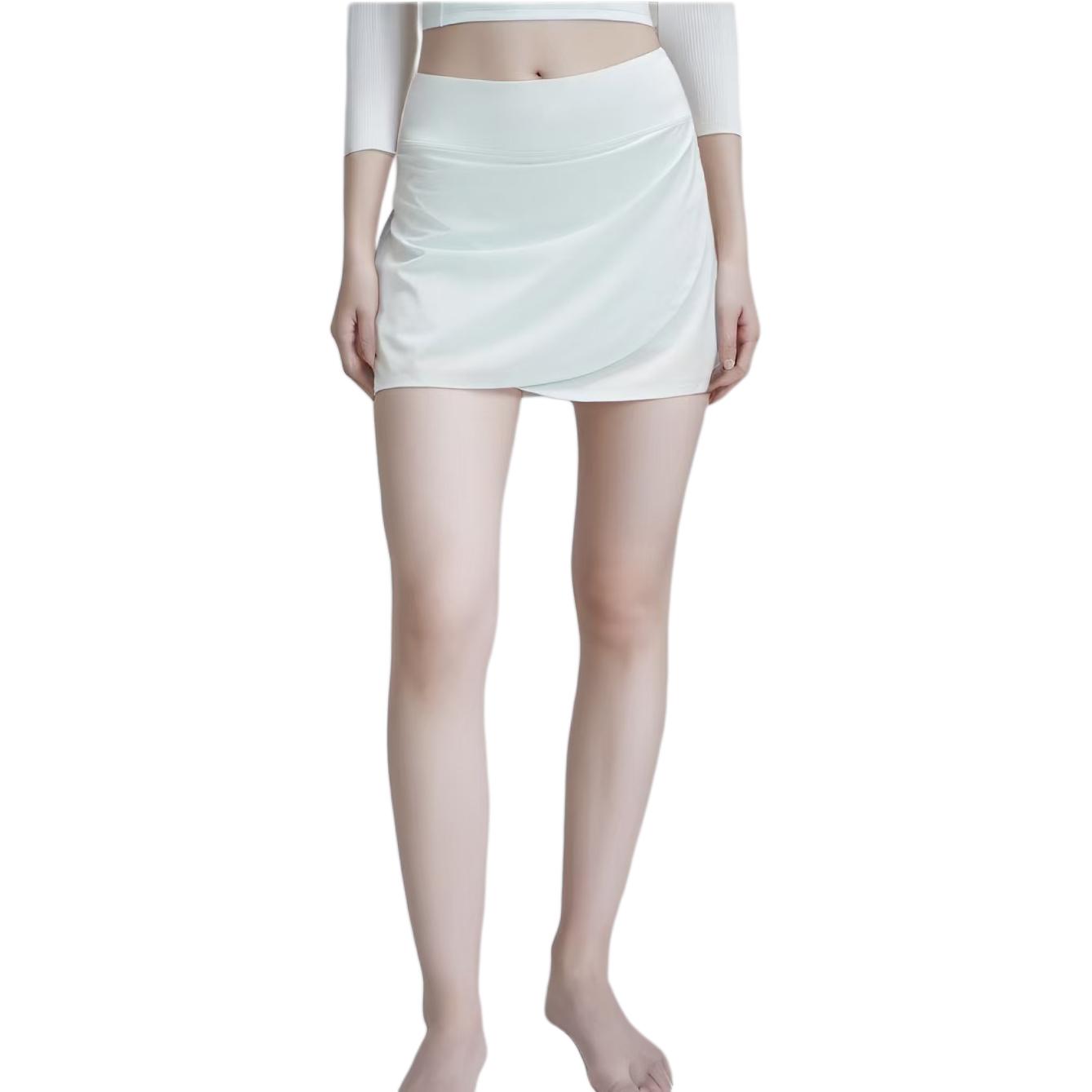 

Женская повседневная длинная юбка Lululemon, transparent синий/shrb