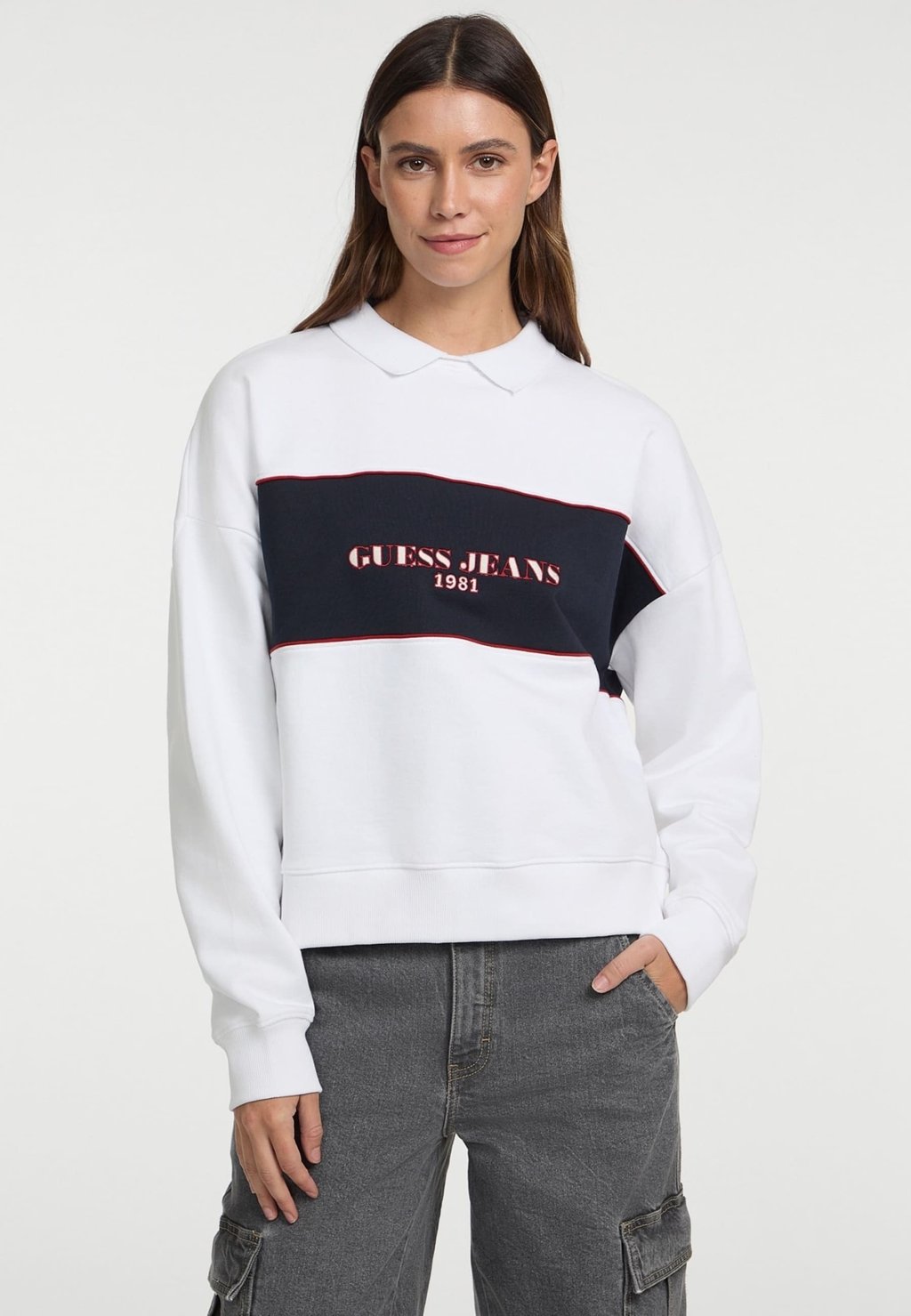 

Толстовка Guess Jeans, светло-голубой