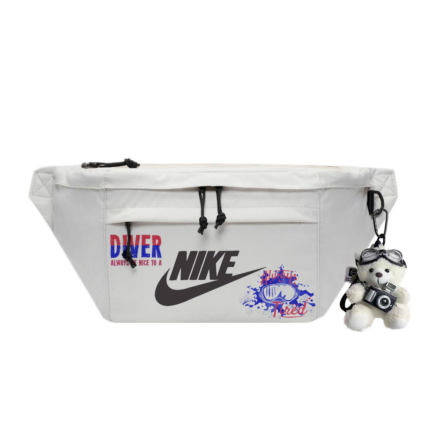 

Тканевая сумка через плечо, кроссбоди, слинг-сумка, поясная сумка Regular Unisex Light Bone Gray Nike, Ecru