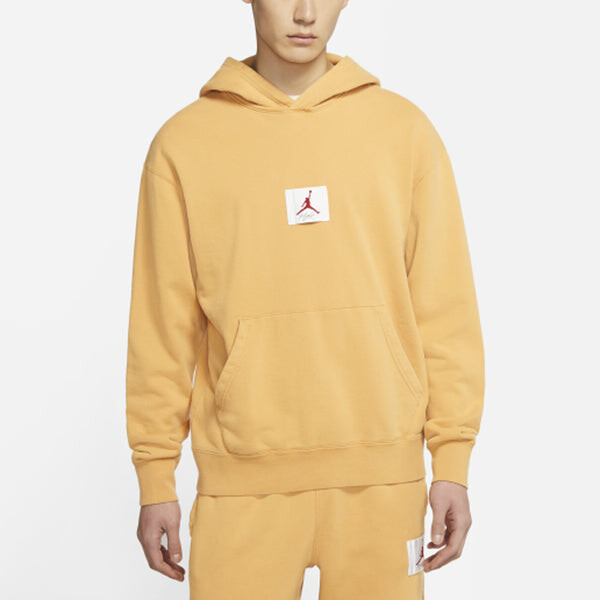 Толстовка Air Jordan MENS Logo Print Long Sleeve Yellow, коричневый — фото 2
